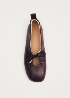 Rosalind Leather Ballet Flats Brown
