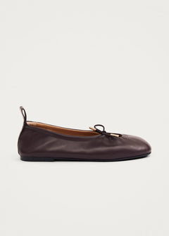 Rosalind Leather Ballet Flats Brown
