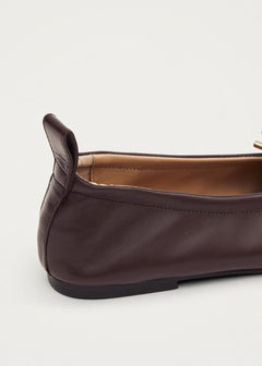Rosalind Leather Ballet Flats Brown