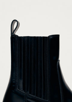 Denver Leather Ankle Boots Black