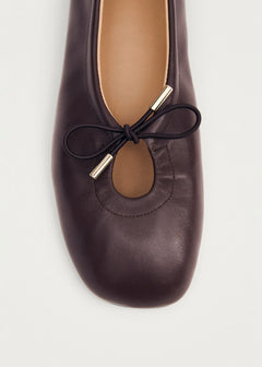 Rosalind Leather Ballet Flats Brown