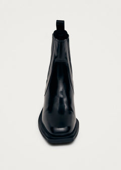 Denver Leather Ankle Boots Black