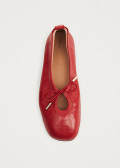 Rosalind Leather Ballet Flats Red