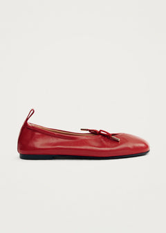 Rosalind Leather Ballet Flats Red