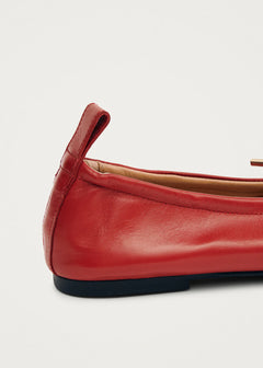 Rosalind Leather Ballet Flats Red