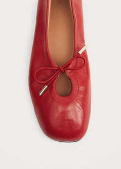 Rosalind Leather Ballet Flats Red