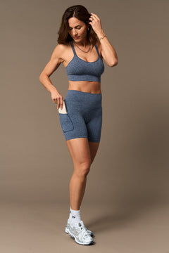 Earth Sports Bra Navy Blue