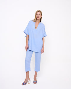 V-Neck Top Sky Blue