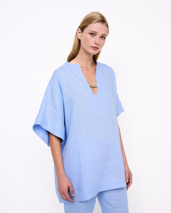 V-Neck Top Sky Blue