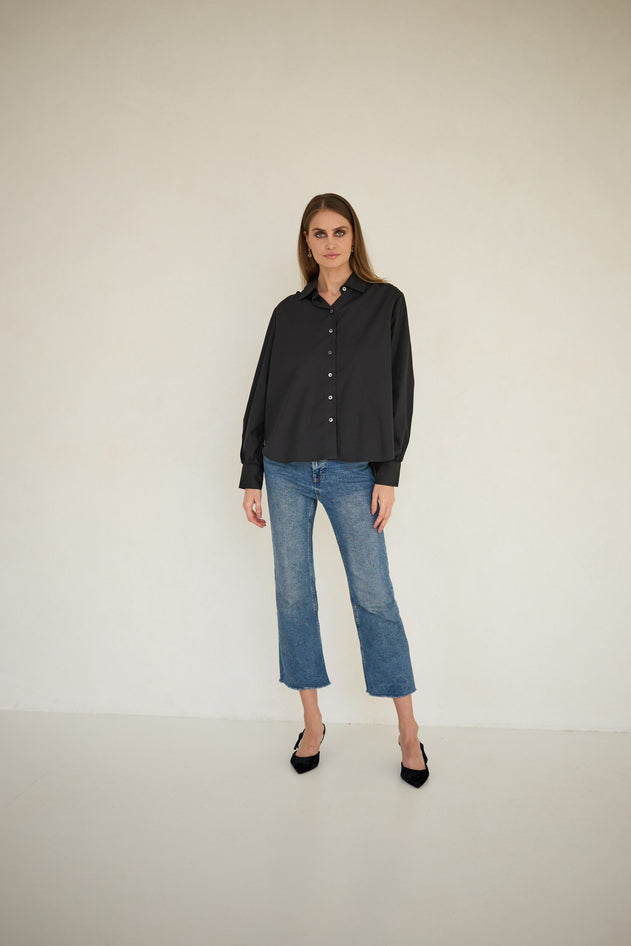 Noel Button-up Shirt Black