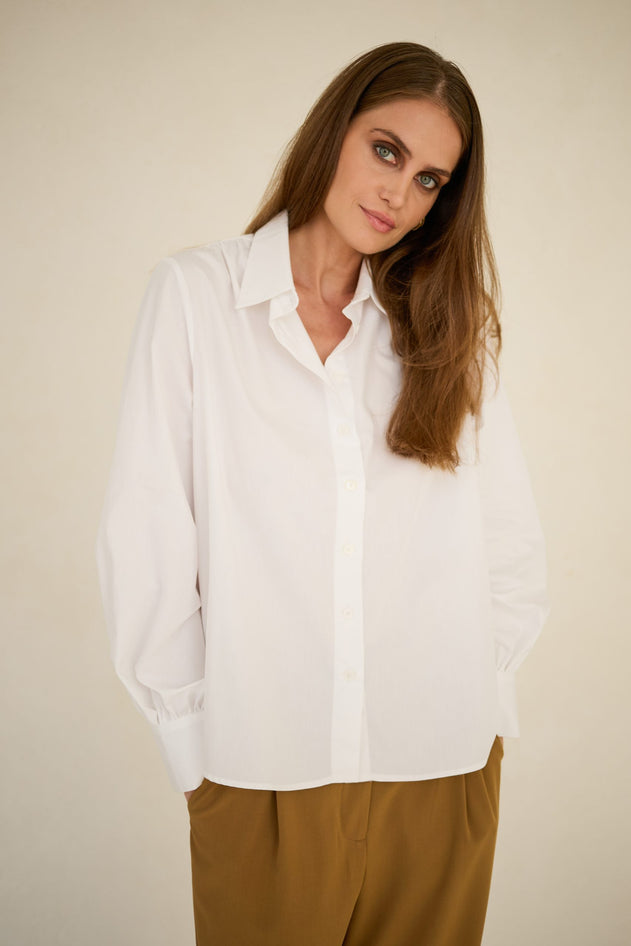 Noel Button-up Shirt White