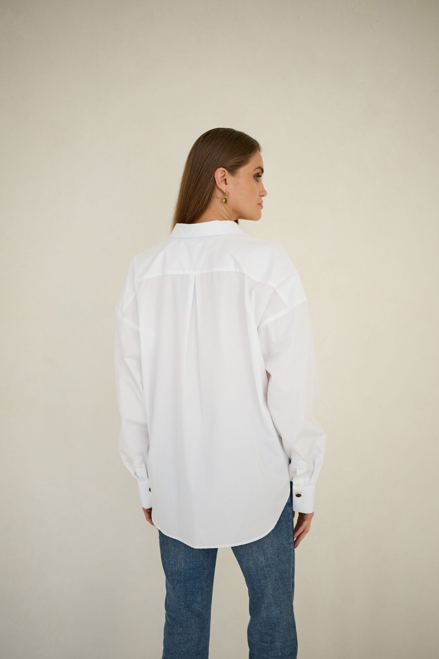 Enteliér Klassiek Oversized Blouse Wit