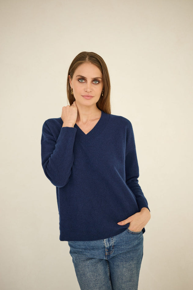 Cashmere Sweater Navy Blue