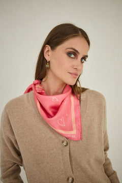 L'amour Silk Scarf Pink