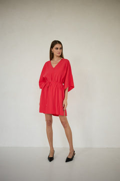 Thilde Kimono Dress Red