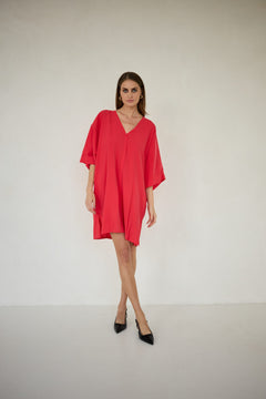 Thilde Kimono Dress Red