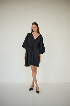 Thilde Kimono Dress Black