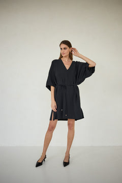 Thilde Kimono Dress Black