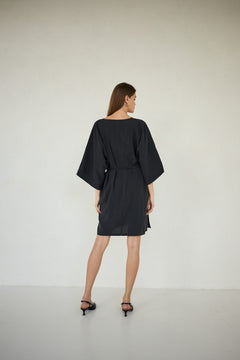 Thilde Kimono Dress Black