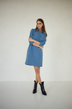 Zoe Shirt Dress Blue