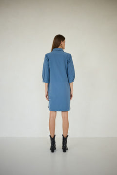 Zoe Shirt Dress Blue