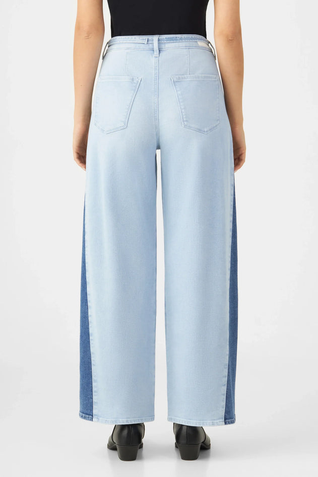 Blink Wide Cropped Jeans Two Tone