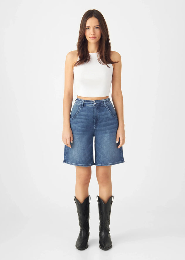 Blinky Soft Denim Shorts Vintage Blue