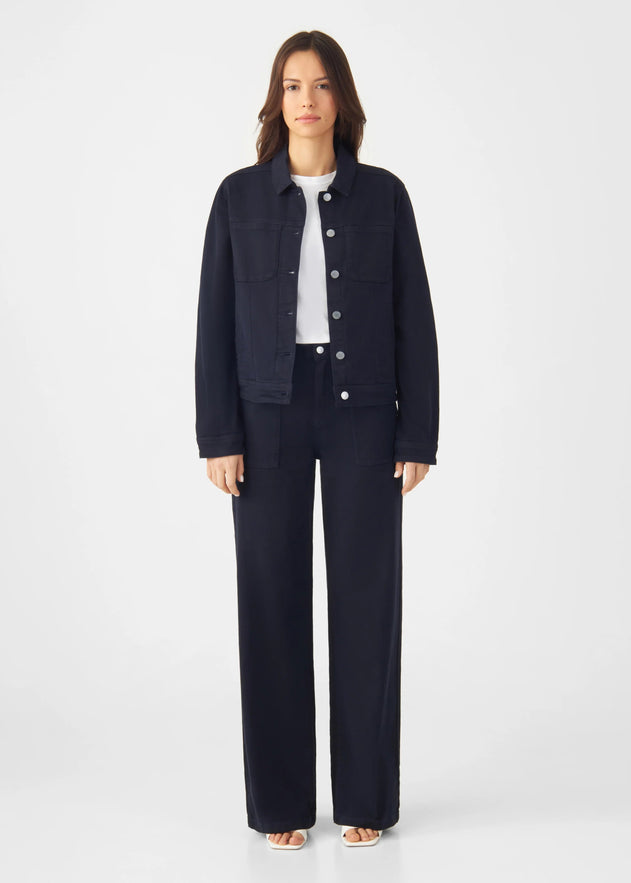 Dew Flared Worker Jeans Nightsky Navy