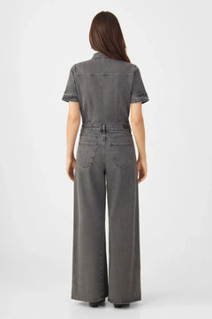 Twitter Minimal Stretch Overalls Dark Grey