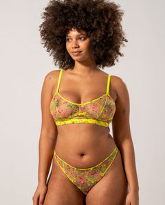 Mesh Balconette Neon Yellow