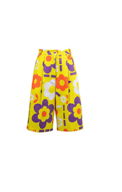 Fleurette Shorts Space Flowers Yellow