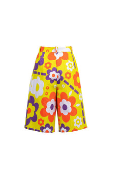 Fleurette Shorts Space Flowers Yellow