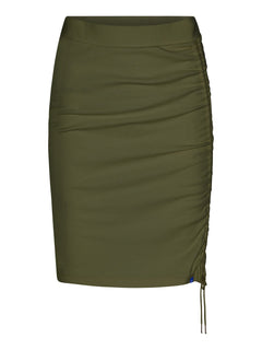 Crest Ribbed Adjustable Skirt Army Green