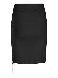 Crest Ribbed Adjustable Skirt Black