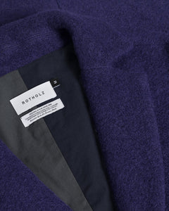 Formal Wool-Blend Coat Purple