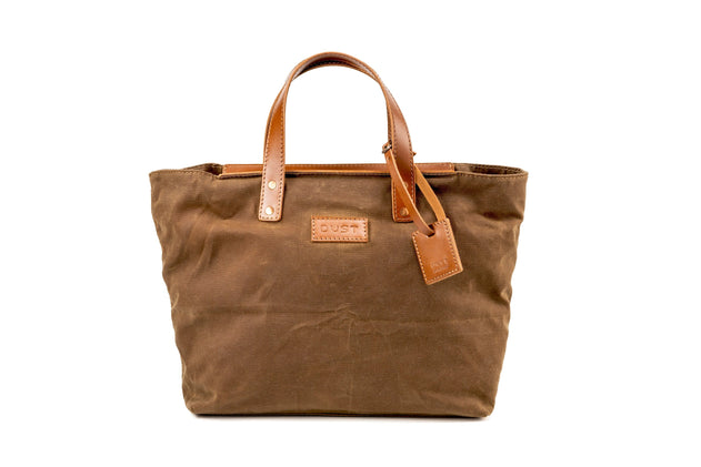 Waxed Cotton Tote Brown