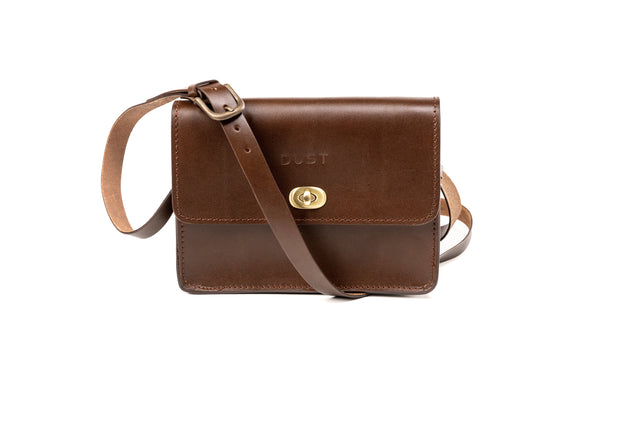 Santa Fe Leren Crossbodytas Donkerbruin