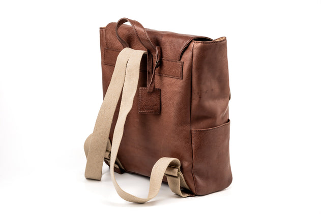 Boston Leren Rugzak Tobacco