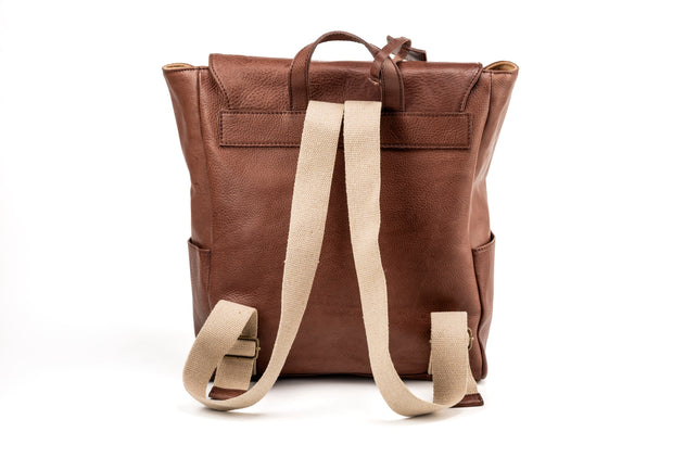 Boston Leren Rugzak Tobacco