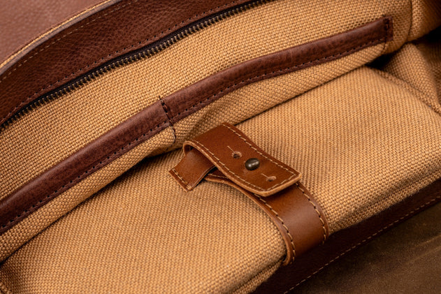 Boston Leren Rugzak Tobacco