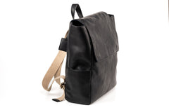 Leather Backpack Boston Collection Black