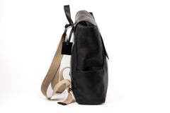 Leather Backpack Boston Collection Black