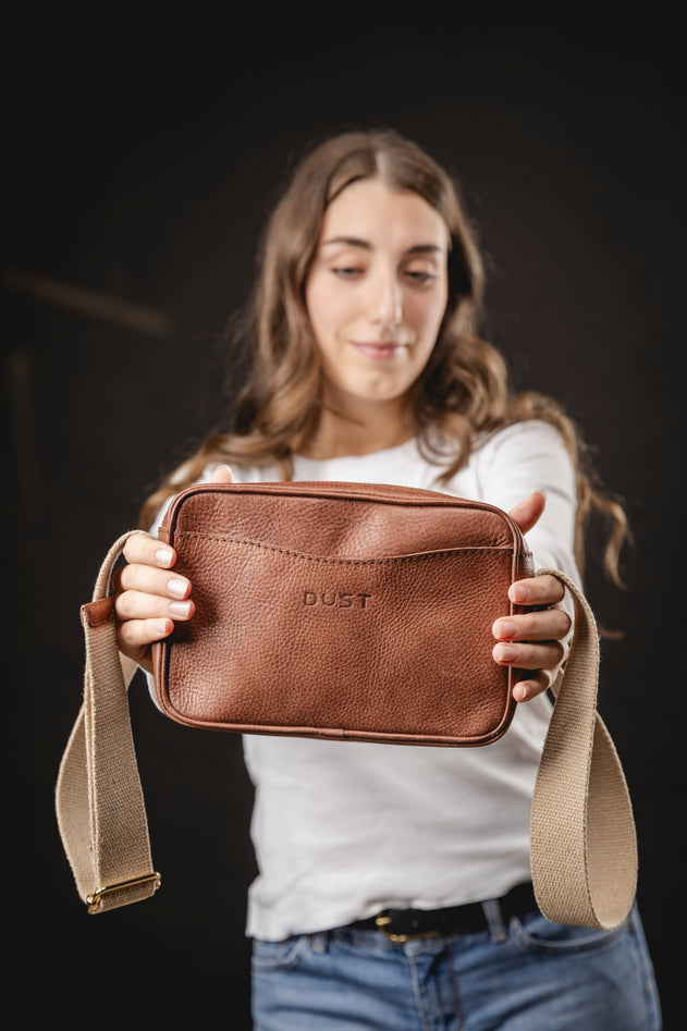 Sausalito Leren Crossbodytas Tobacco