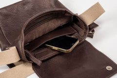 Leather Messenger Park Avenue Collection Coffee