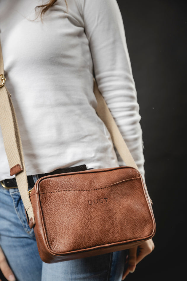 Sausalito Leren Crossbodytas Tobacco