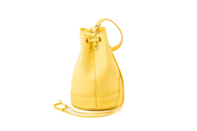 Chelsea Leren Bucket Tas Geel