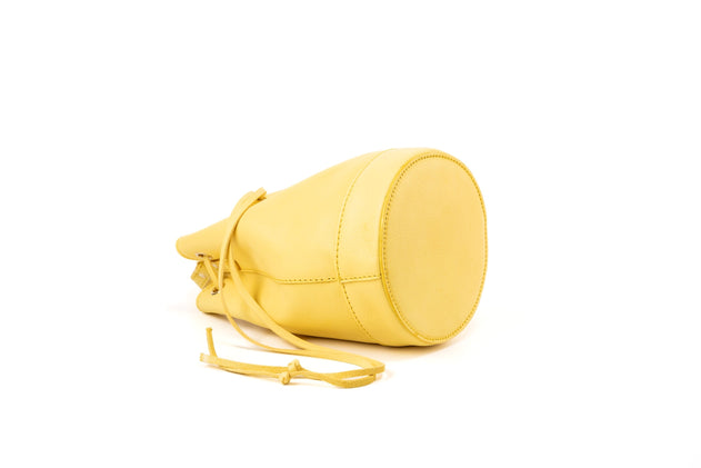 Chelsea Leren Bucket Tas Geel