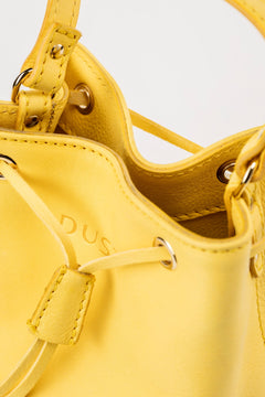 Leather Bucket Bag Chelsea Collection Yellow