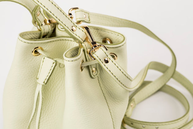 Chelsea Leren Bucket Tas Pistachio
