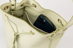 Chelsea Leren Bucket Tas Pistachio
